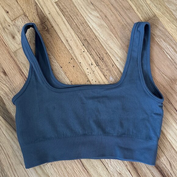 Grey Ribbed Workout Set - Picture 4 of 5